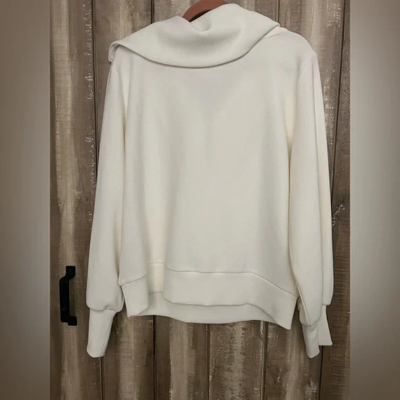 NWT Varley Vine half-zip cream Sweatshirt , M - Picture 8 of 9